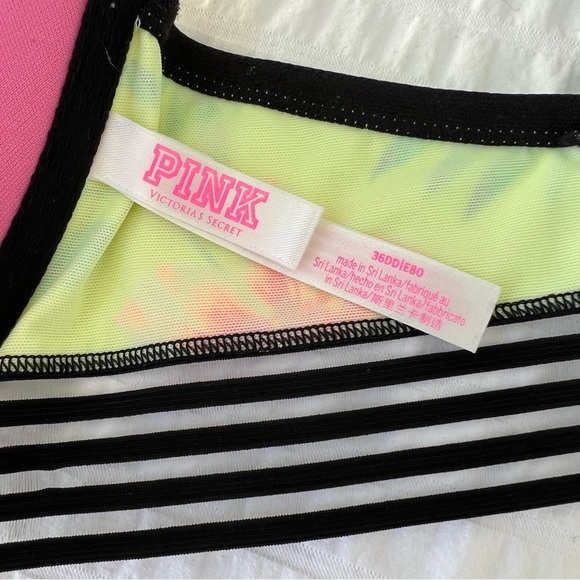 Victoria's Secret PINK Wear Everywhere Push-up Tropical Print Bra, 36DD - Picture 9 of 11